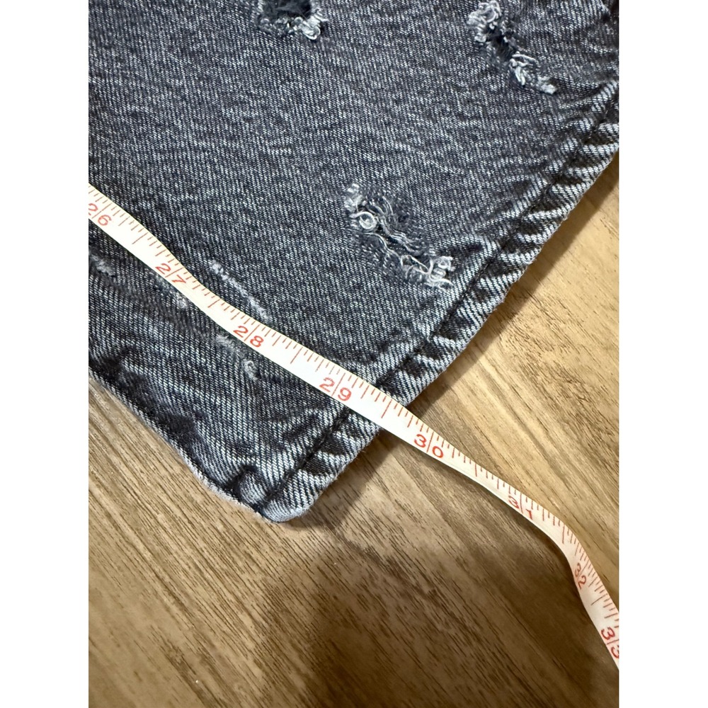 Levis 501 Original Fit Jeans Mens W30 L30‎ Black Distressed Ripped Denim - Picture 6 of 7
